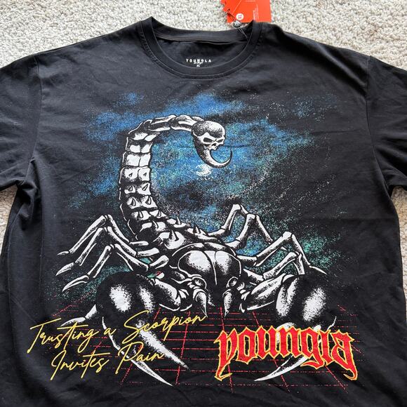 Men's YoungLA 4142 - Scorpion Tee XL, NWT, Black(SoldOut) - Picture 3 of 5